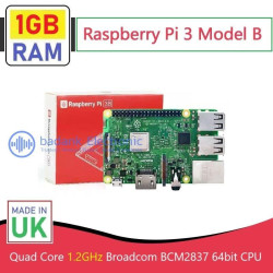 Raspberry Pi 3 Model B - 1GB RAM Quad Core 1.2GHz Broadcom BCM2837 64bit CPU Raspberry Pi 3B